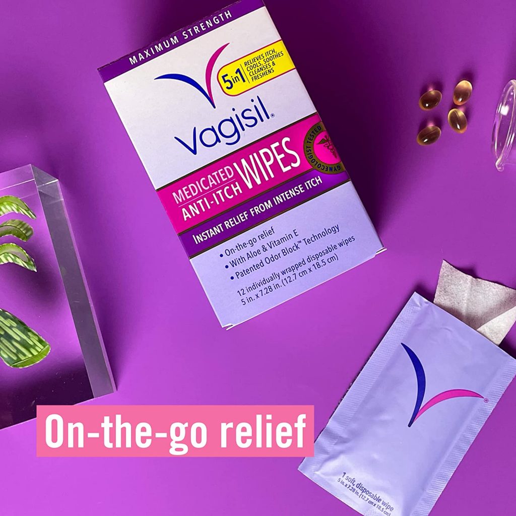 Vagisil AntiItch Medicated Feminine Intimate Wipes for Women, Maximum Strength, Gynecologist